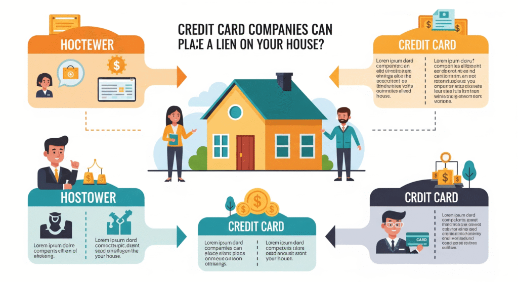 this image shows a Credit Card Companies Put a Lien on Your House