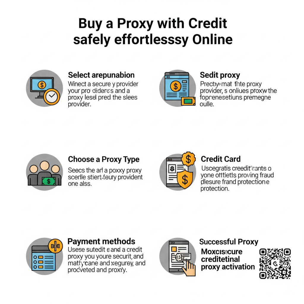 this image show a full information about a Buy Proxy with Credit Card Safely " like credit card , payment methods etc.