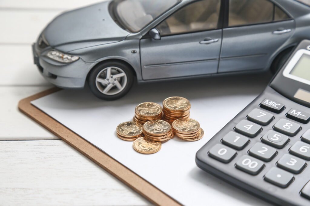 this image shows a Automobile Down Payment Assistance and a car and calculater