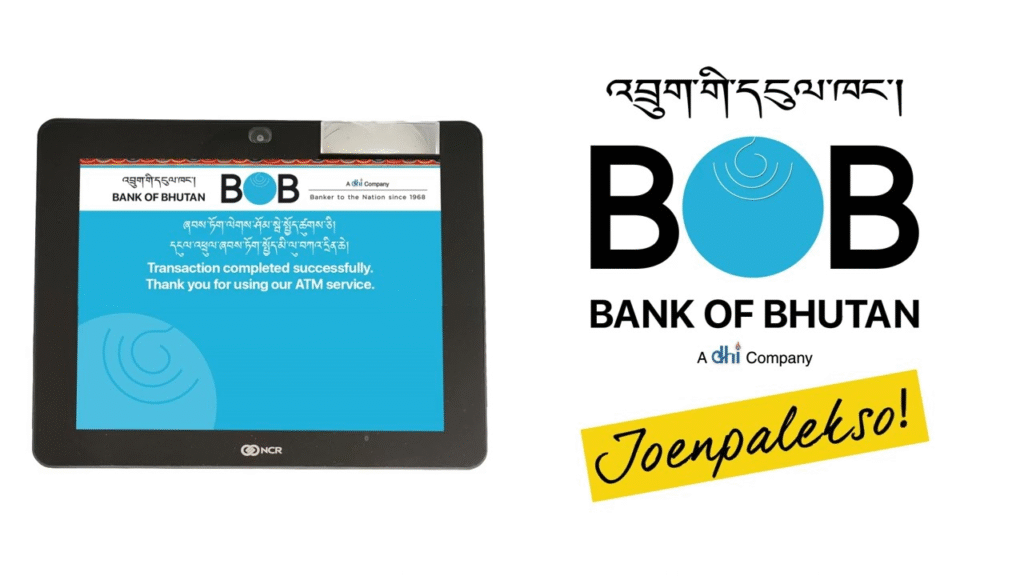 This image shows a transaction completed on laptop of bob and bank of bhutan international debit card