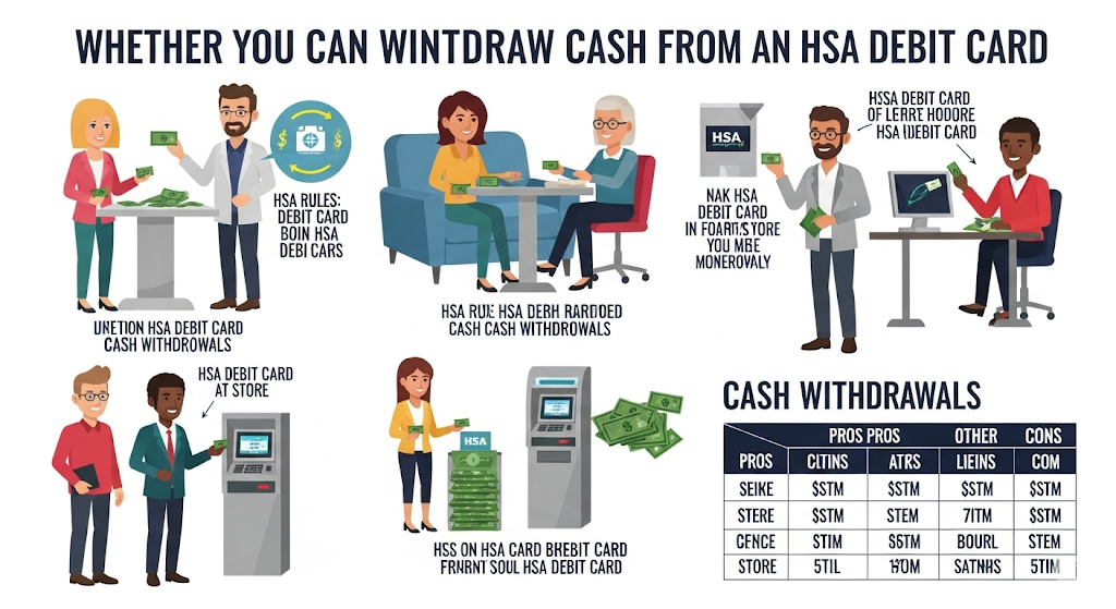 this image shows a I Withdraw Cash from My HSA Debit Card