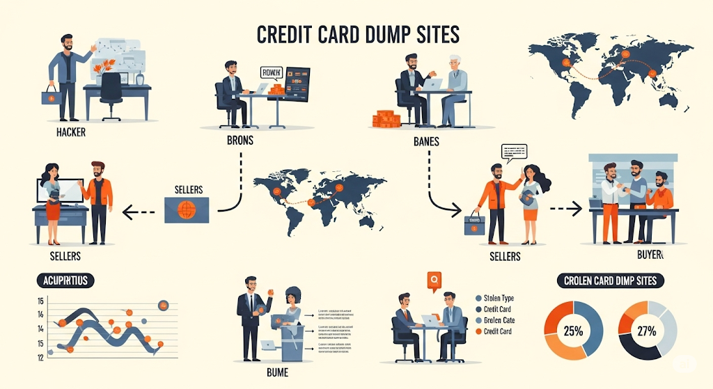 this image shows a Credit Card Dump Sites