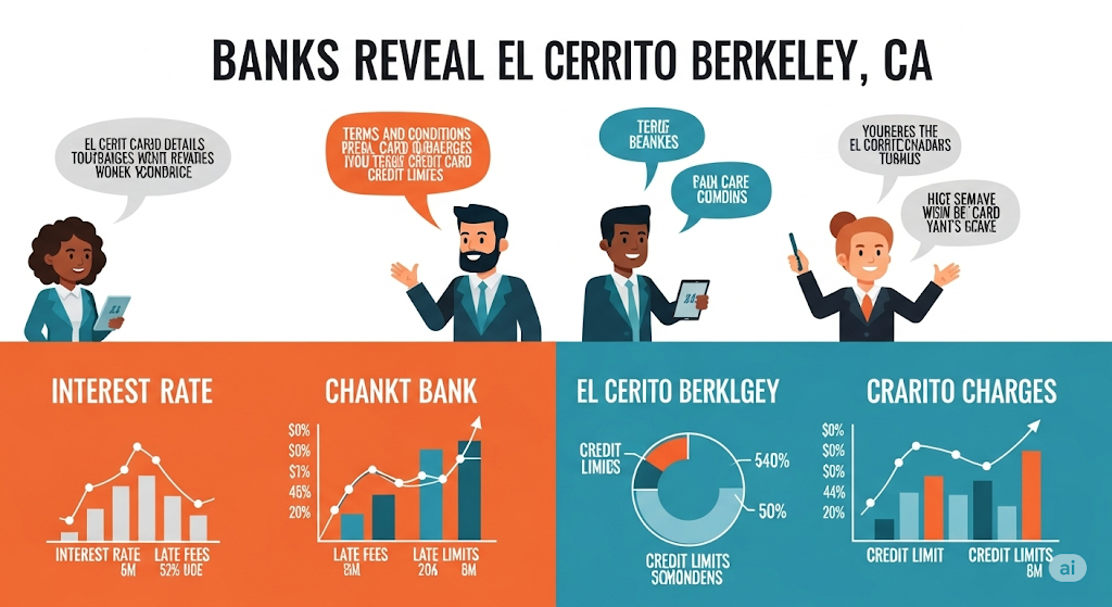 An infographic about frequently linked payment and credit card topics, illustrated with human-like characters and sections like payment processing, fraud protection, and credit utilization.