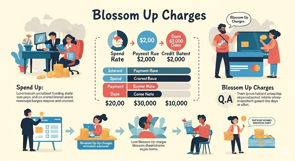This image shows a Blossom Up Charge on Credit Card