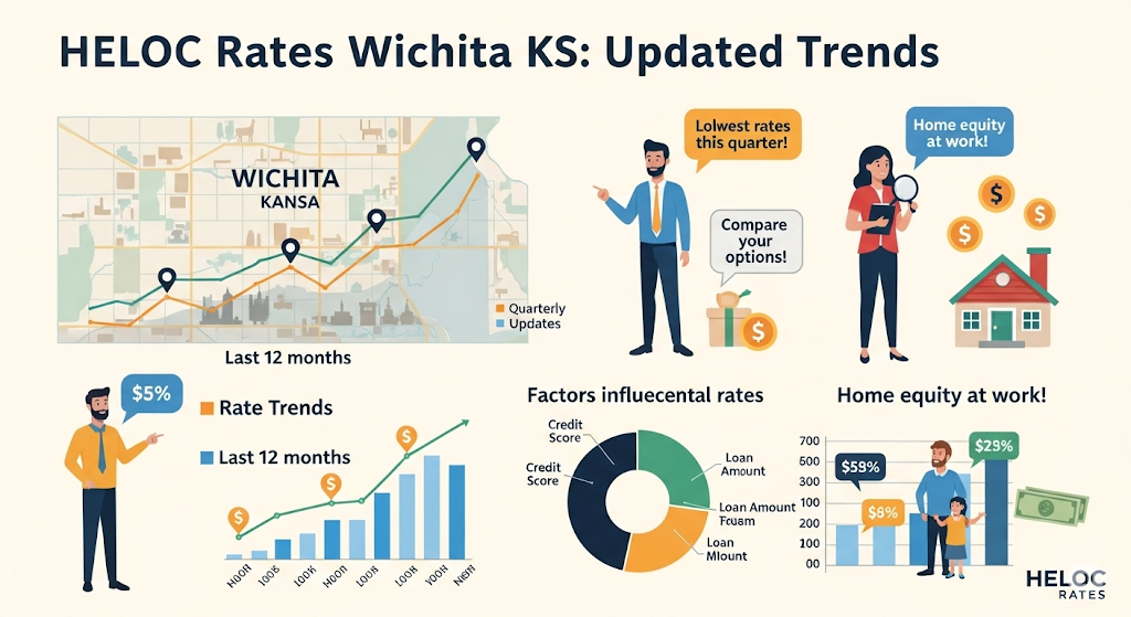 This image shows a Heloc Rates Wichita KS Updated Trends