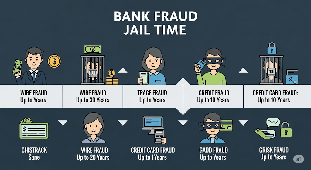 This image shows a Bank Fraud Jail Time