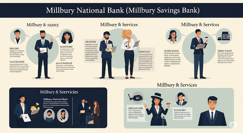 This image shows a Millbury National Bank (Millbury Savings Bank)