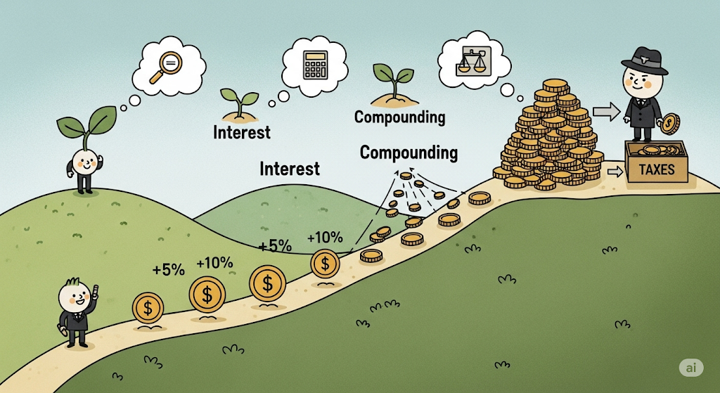 An infographic titled "CHOOSING YOUR LOAN TERM: A GUIDE TO FINANCIAL GOALS," illustrating the difference between short-term loans and long-term loans using human-like characters and scenarios like home renovations, medical emergencies, and education.