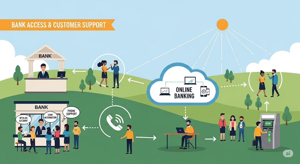 An infographic titled "RISKS & WHAT TO WATCH," showing various risks like environmental, cybersecurity, and what to monitor with human-like characters and icons like a magnifying glass and a locked padlock.