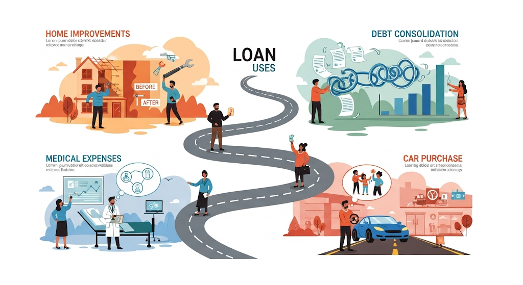 An infographic comparing "COMMUNITY PROPERTY STATE" and "EQUITABLE DISTRIBUTION STATE," using human-like characters and visuals like a divided coin and a balancing scale to illustrate the legal differences in property division.
