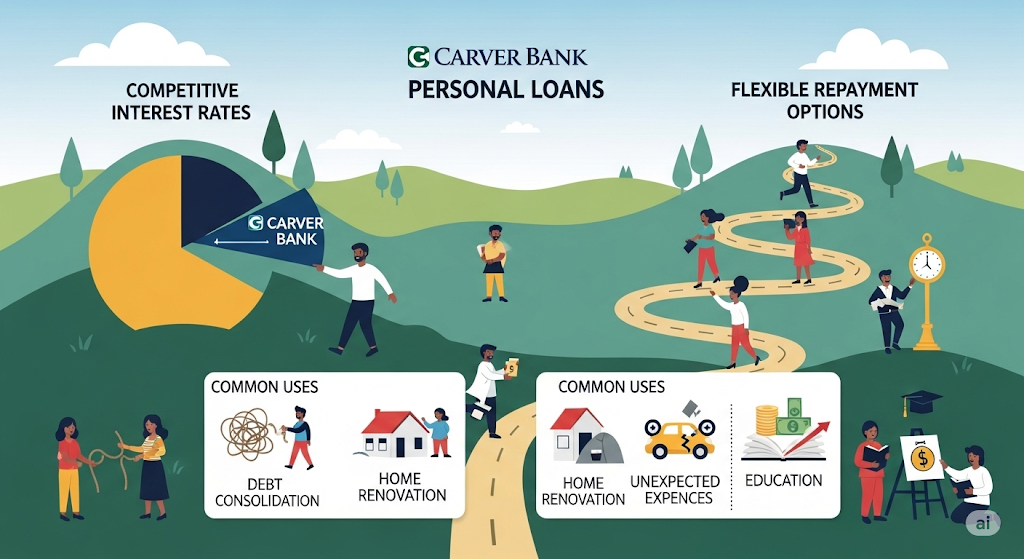 This image shows a Carver Bank Personal Loans