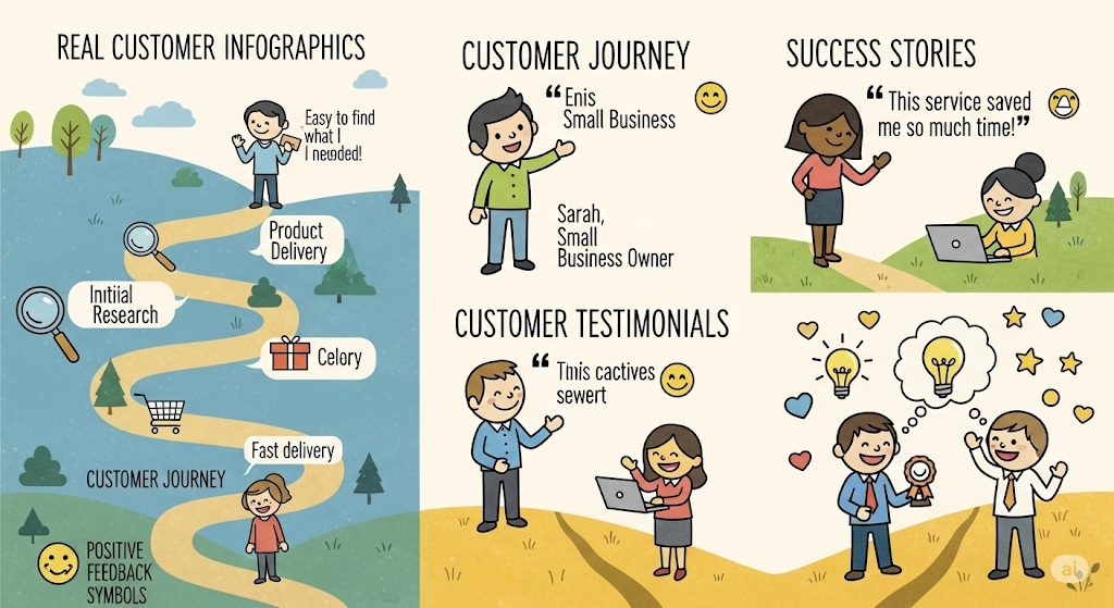 An infographic titled "LOAN USES," with a winding road showing different reasons for a loan, including Home Improvements, Medical Expenses, Debt Consolidation, and Car Purchase, with human-like characters illustrating each scenario.