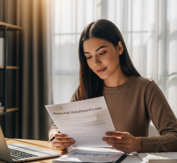 a women understanding the Personal Installment Loan
