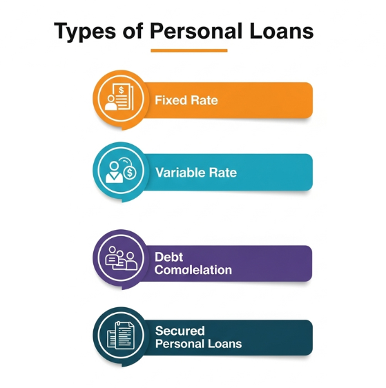 chart of types of personal loans