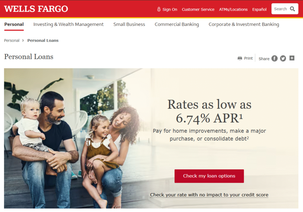 apply for walls fargo personal loan