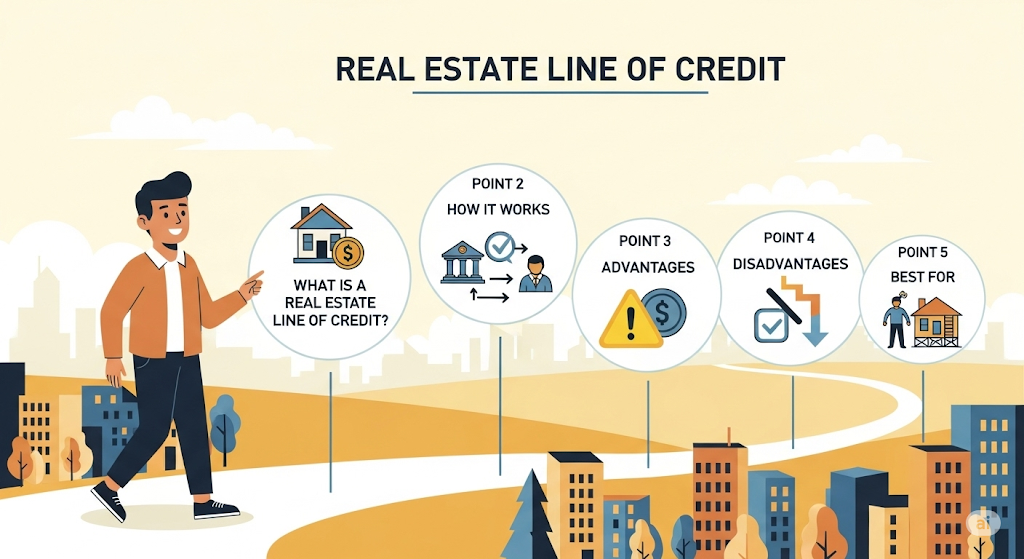 This image shows a Real Estate Line of Credit Explained