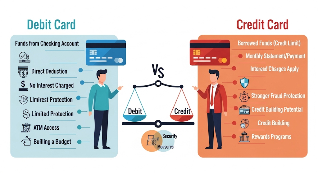 An infographic comparing the costs and savings of a family, with a left side showing home, transportation, and daily expenses, and a right side illustrating savings, investment growth, and energy