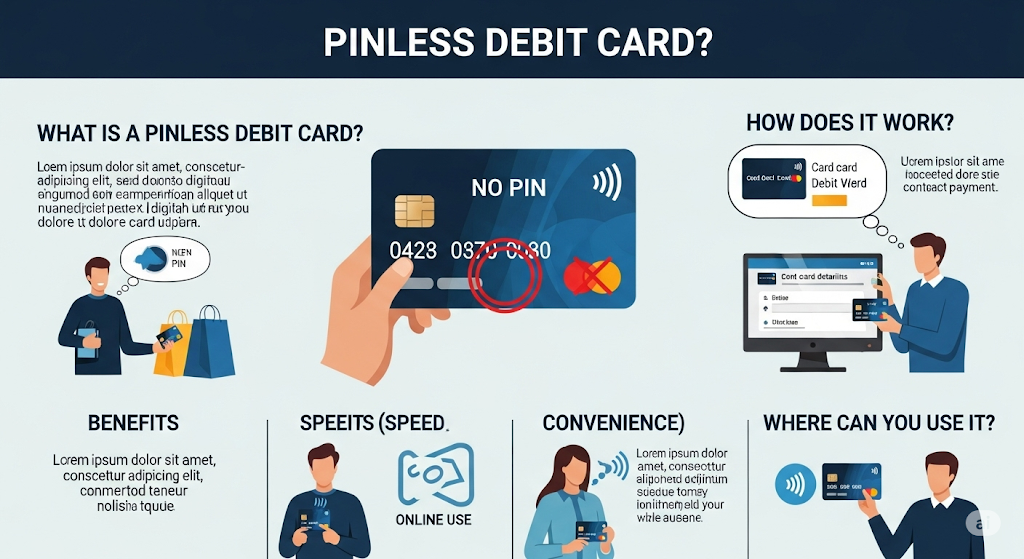 This image shows a What is a Pinless Debit Card Explained: Benefits and Usage Guide