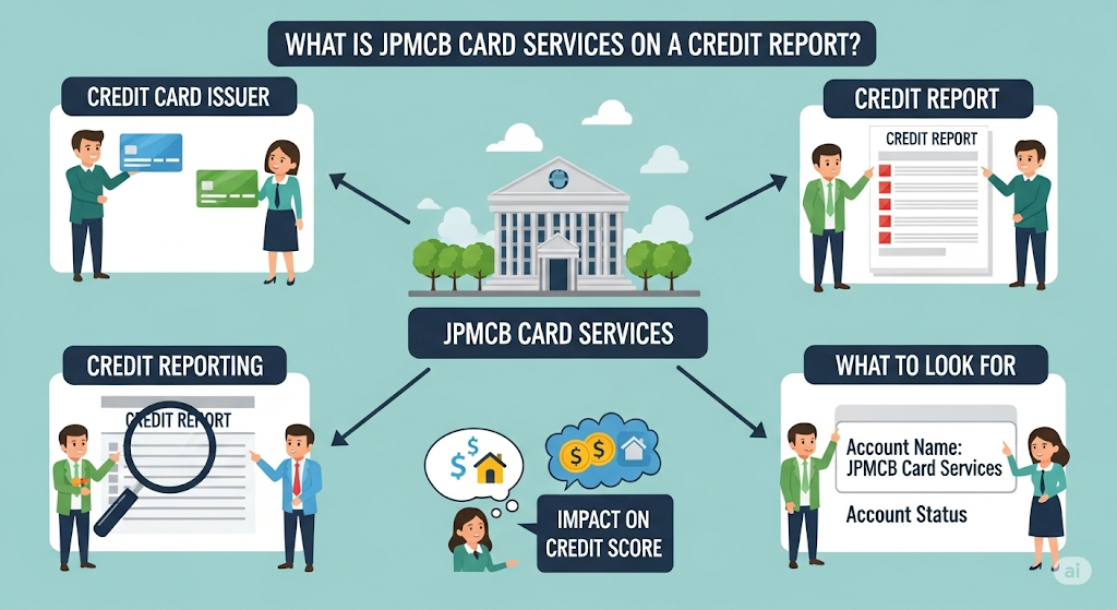 This image shows a What Is JPMCB Card Services on My Credit Report Explained Clearly and Simply