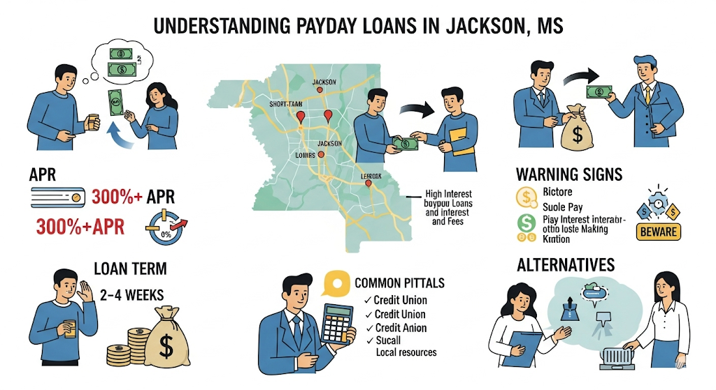This image shows a Payday Loans in Jackson, Mississippi