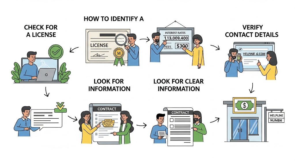 An infographic showing the process of buying a home in Wichita, Kansas, with a path leading past landmarks and icons for local resources like lenders, agents, and government programs.