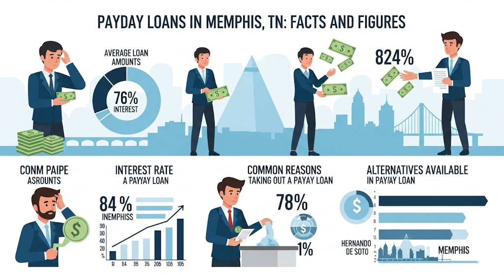 This image shows a Payday Loans in Memphis, TN: What Borrowers Need to Know