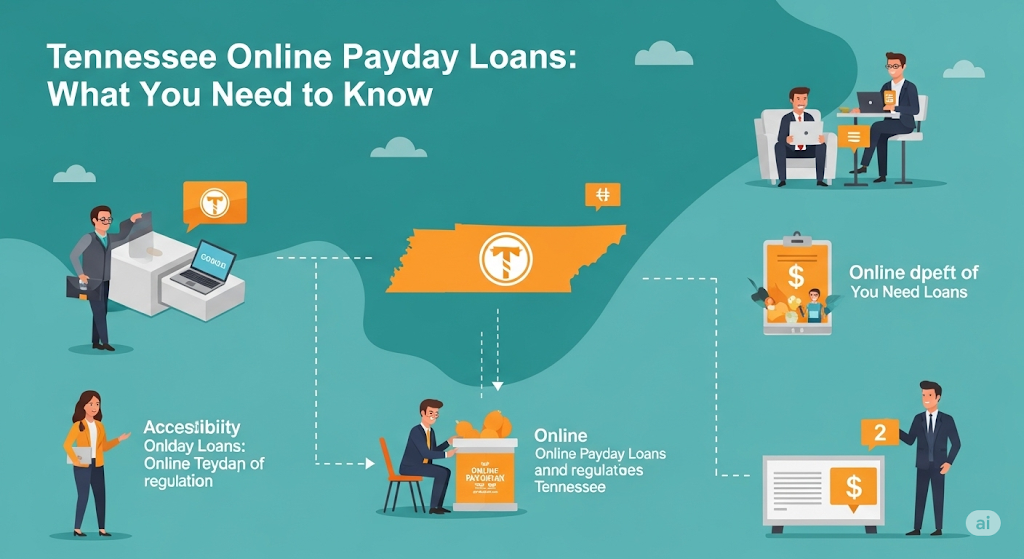 This image shows a Online Payday Loans in Tennessee – Everything You Need to Know