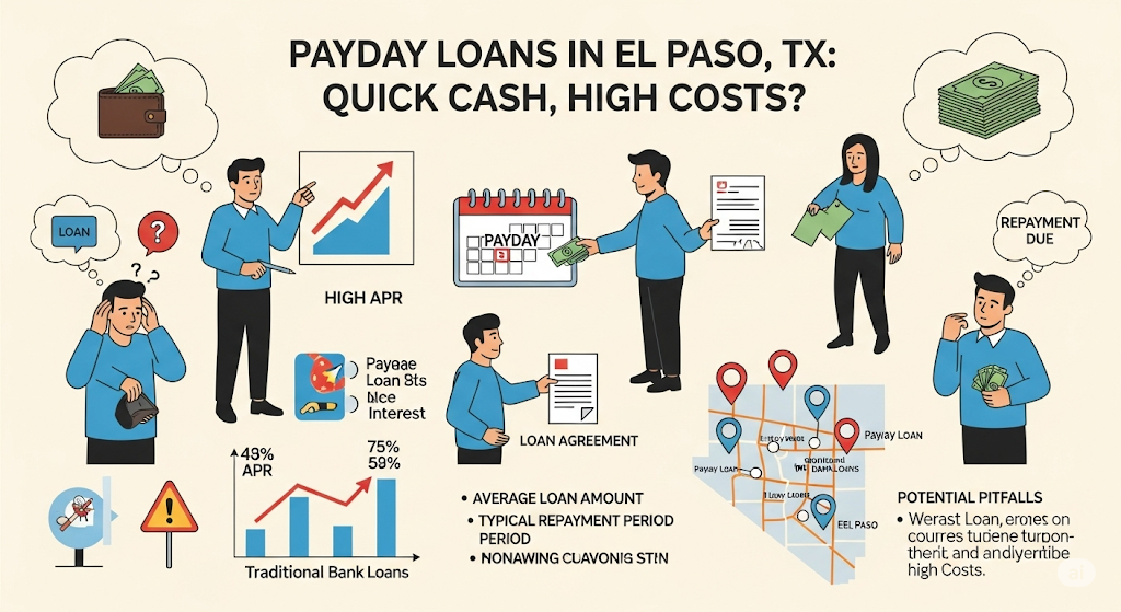 This image shows a Payday Loans El Paso TX – Your Complete Guide to Fast Cash in the Sun City