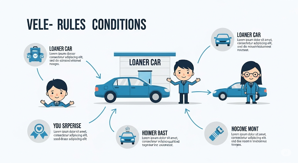 An infographic titled "WAYS IMPROVE LOAN TERMS," showing four people with different icons and text underneath, representing tips for both borrowers and lenders.