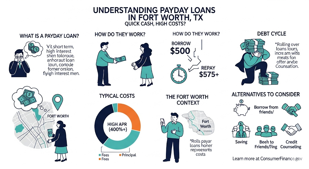 this image shows a Payday Loans Fort Worth – Your Complete Guide to Quick Cash Solutions