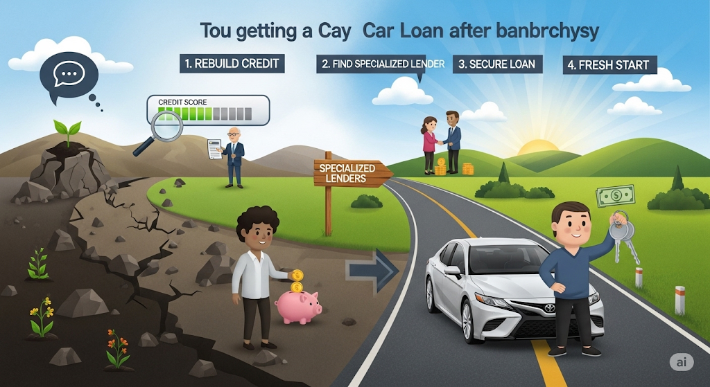 This image shows a Car Loan After Bankruptcy: How to Rebuild and Get Back on the Road