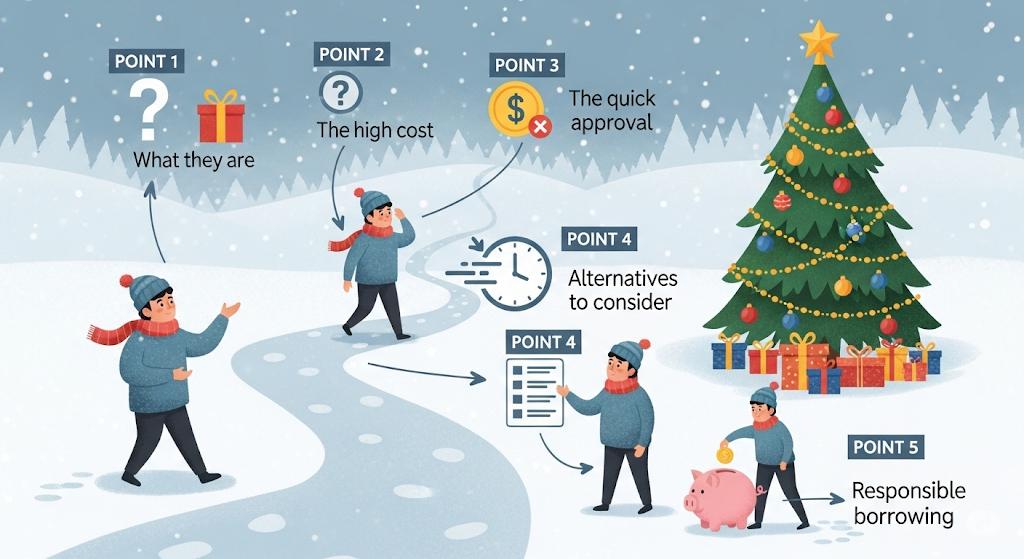 This image shows a Christmas Loans with No Credit Check